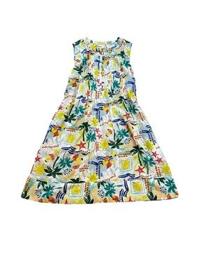 Sonoma Womens Knee Length Dress Linen Blend Sleeveless Summer Vacation Travel